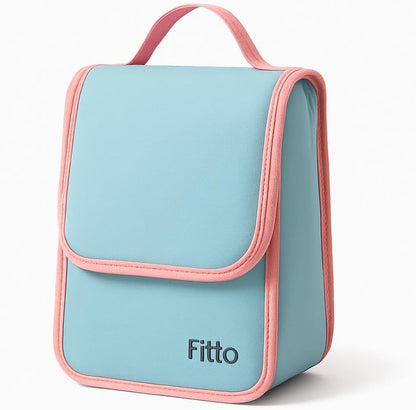 Standing Waterproof Makeup Bag – Compact High Density Polyester – Blue Pink