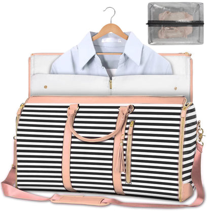 Versatile Light Pink Garment & Duffel Bag for Eco-Friendly Travel