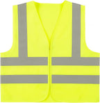 144 Pieces Reflective Vest - Sleeveless Yellow Working Clothes for Safety | High Visibility Reflective Gear for Construction (Traffic – Road Work – Outdoor Activities – and Night Work)