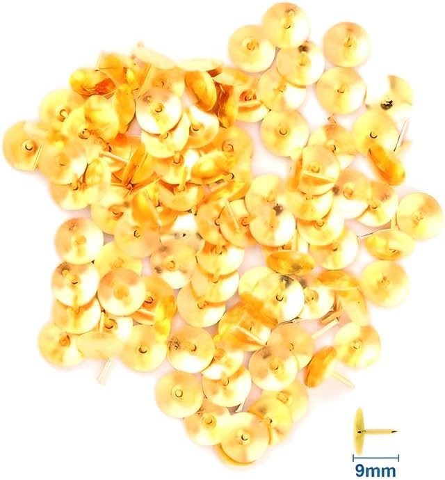 144 Pieces 100 Pieces Brass Thumb Pins Assorted Colors for Office (Craft – DIY)