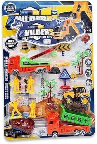 96 Pieces Construction Vehicle Sets for Kids - Dump Truck and Car Toys with Playset