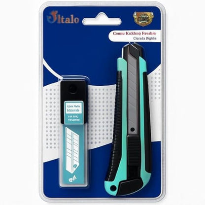 Utility Cutter Knife with Snap-Off Blade, Retractable Box Cutter for Packaging, Craft, DIY, Office