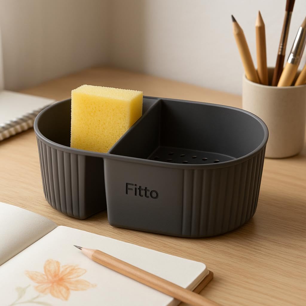 144 Pieces Sponge Holder & Waste Baskets (Kitchen Sink Drain Basket Strainers – Multifunctional Plastic Sink Filter – Hanging Drainer Basket for Kitchen Storage – Quick Drainage Food Catcher)