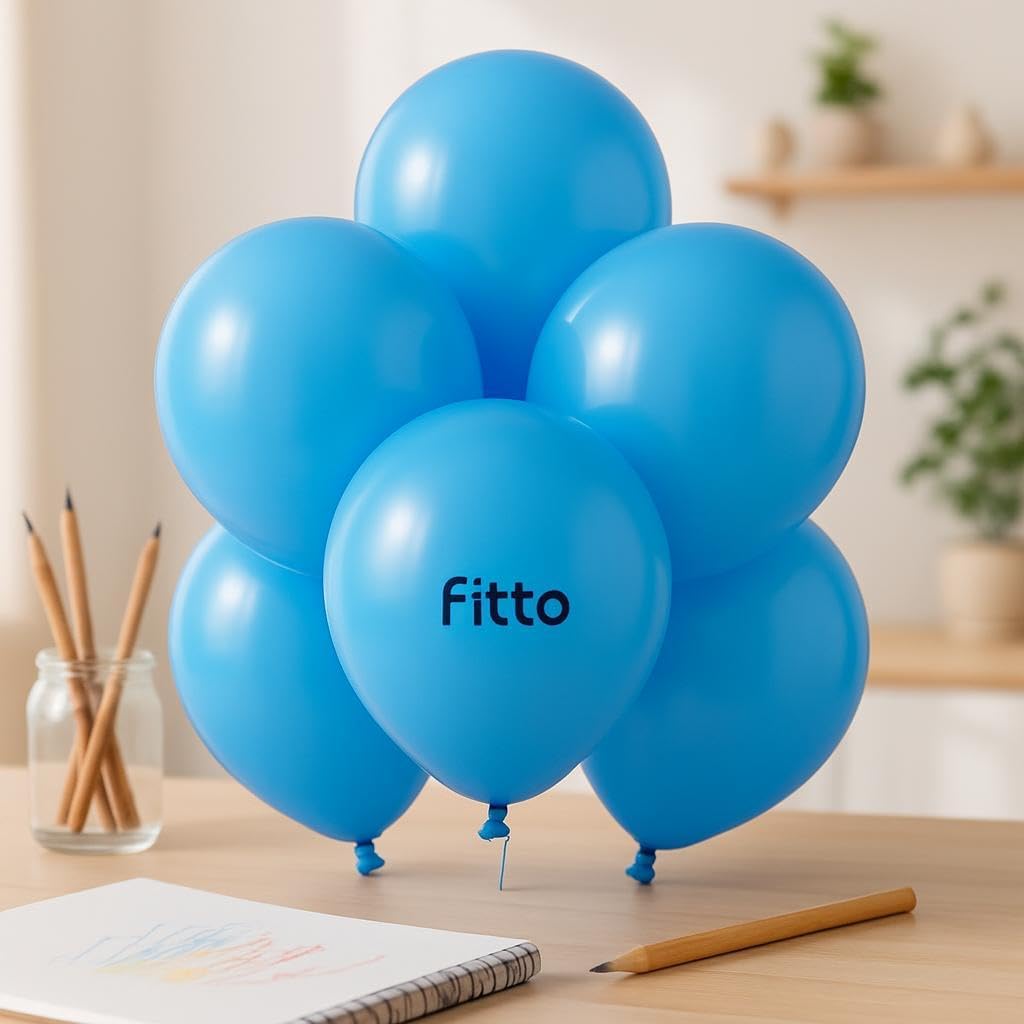 120 Pieces Matte Blue Latex Balloons 12 Pack 50 Pieces - Non-Toxic Durable Party Balloons for Weddings (Birthdays – Baby Showers – Special Occasions)