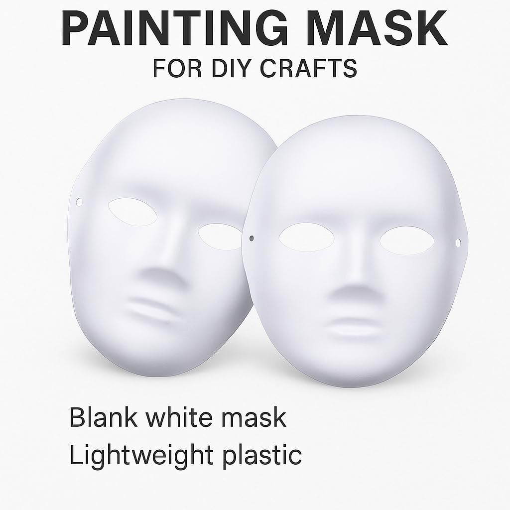 144 Pieces Painting Masks (24cm x 19cm White for Art Projects and DIY Crafts)
