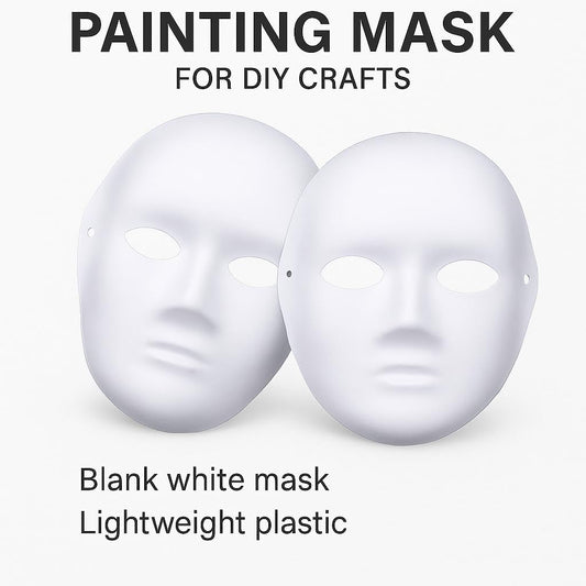 Painting Mask 24cm x 19cm White for Art Projects and DIY Crafts