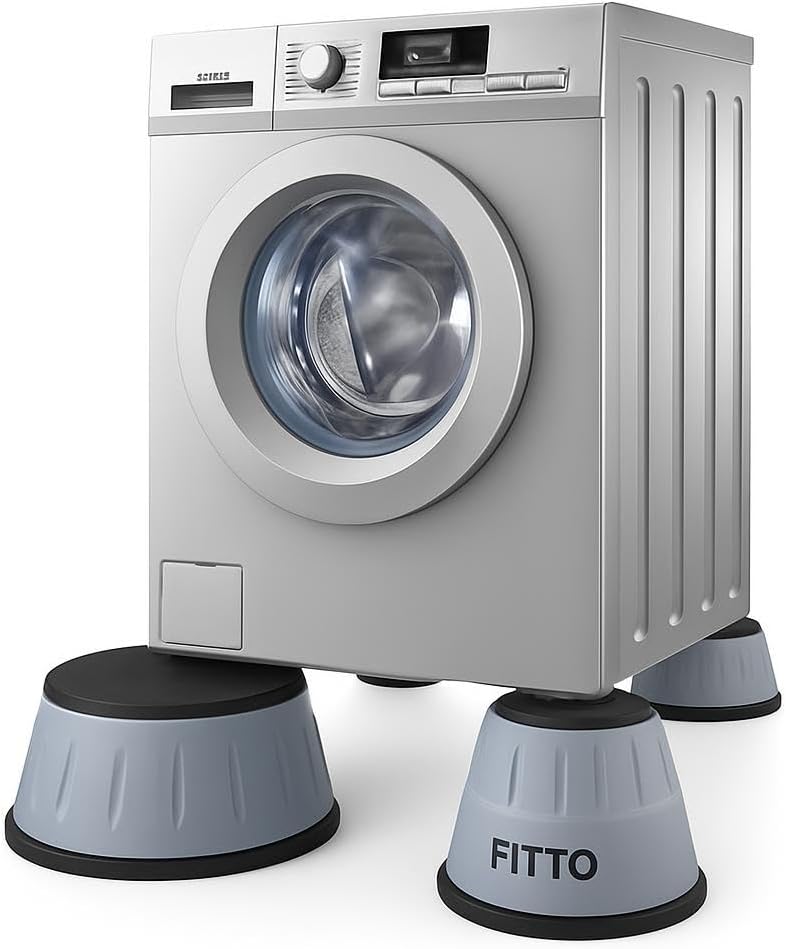120 Pieces Anti Vibration Pads for Washer Dryer (4pc Set – Slip Resistant – Noise & Vibration Reducing Rubber Feet – Shock Absorbing – Durable Washer Accessories - Grey)