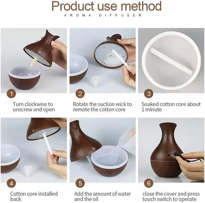 Relaxing Cool Mist Humidifier with Color Changing LEDs | Quiet Ultrasonic Humidifier for Bedroom, Office & Baby Room | Essential Oil Diffuser | Auto Shut-Off & Adjustable Mist Levels