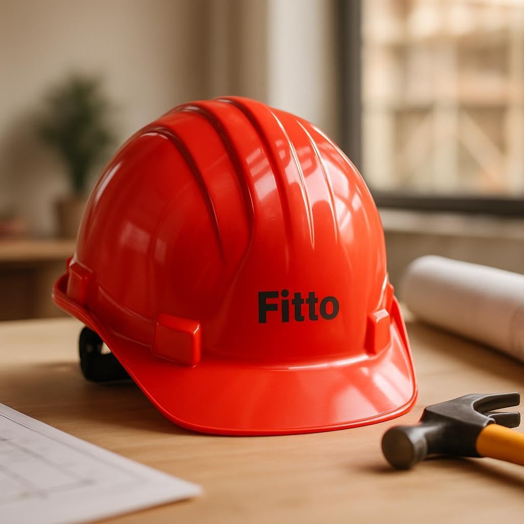 96 Pieces Red Hard Hats for Construction Safety (Durable Head Protection)