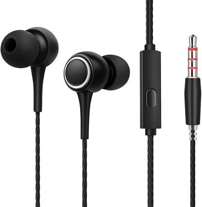 K28 Black Wired in-Earphone Stereophonic Sound With Mic, Built-in Microphone, Bass, 3.5mm Jack, Suitable For All Mobile Phones, Android & Mac Mobiles, Ear Phone, Music