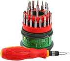 120 Pieces Screwdriver Set 31 in 1s (Precision Magnetic Screwdrivers with Interchangeable Bits – Compact Tool Kit for Home – Electronics – Phones – Laptops – and DIY Repairs - Durable and Portable Design)