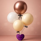 120 Pieces Balloon Stand Purple Heart Shapeds (4 Sticks Set for Party Decor)
