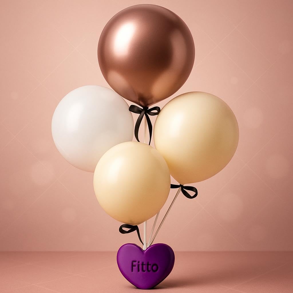 120 Pieces Balloon Stand Purple Heart Shapeds (4 Sticks Set for Party Decor)
