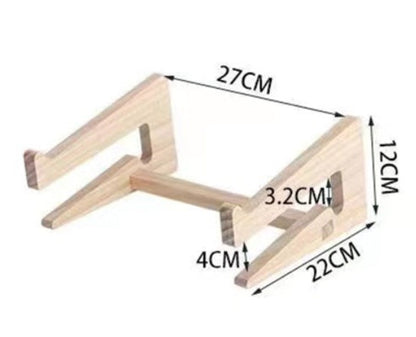 Eco-Friendly Natural Wood Vertical Laptop Stand