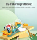 96 Pieces Electric Transparent Concept Gear Ducks (Music Interactive – Universal Walking – Early Education Vehicle – Gift Toys for Children)