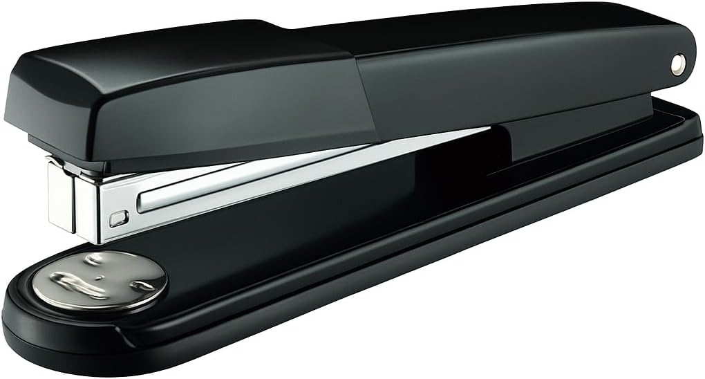 Metal Full-Strip Stapler 24/6, 26/6 - Heavy Duty, Black Office Stapler for 20-25 Sheets - Durable Desktop Stapler for Home, School, and Office Use - Easy Loading, Anti-Jam Mechanism