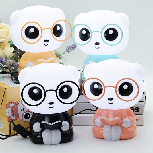 Bear LED Night Light with Glasses in Various Colors