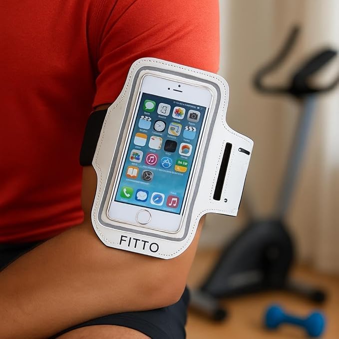 144 Pieces White Arm Bands for Running - Adjustable Cell Phone Holder for Sports and Fitness