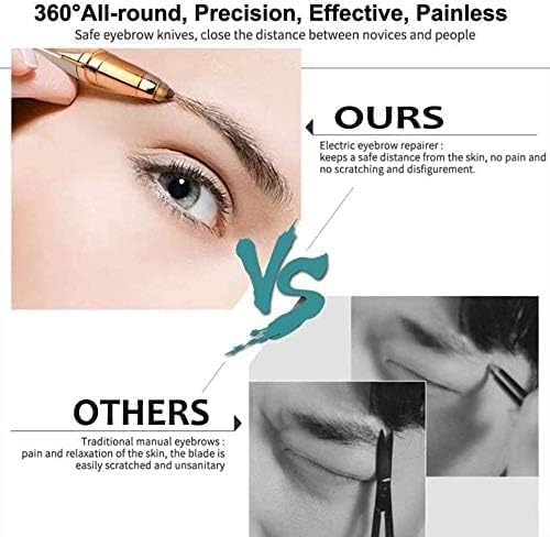 96 Pieces Electric Eyebrow Trimmer & Epilators with Light (Painless Hair Removal for Women – Multifunctional and Upgraded Design – Precise and Gentle for Eyebrows – Face – and Body)