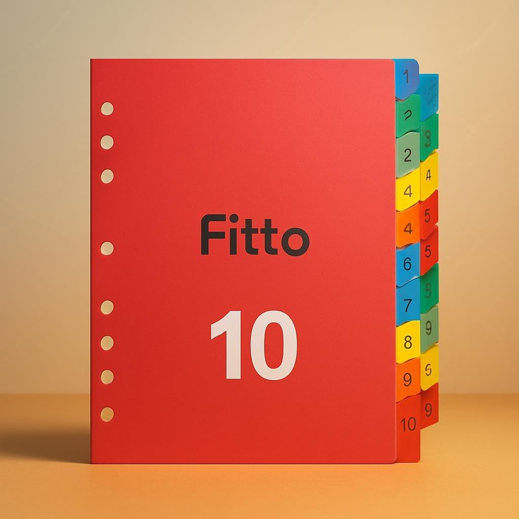 144 Pieces 10 Pages 11 Hole Dividers for Binding (A4 Sheet Capable Binder Tabs)