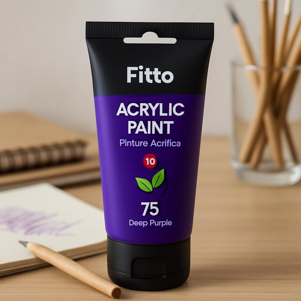 120 Pieces 75ml Acrylic Paint Deep Purples for Crafting & Art Projects