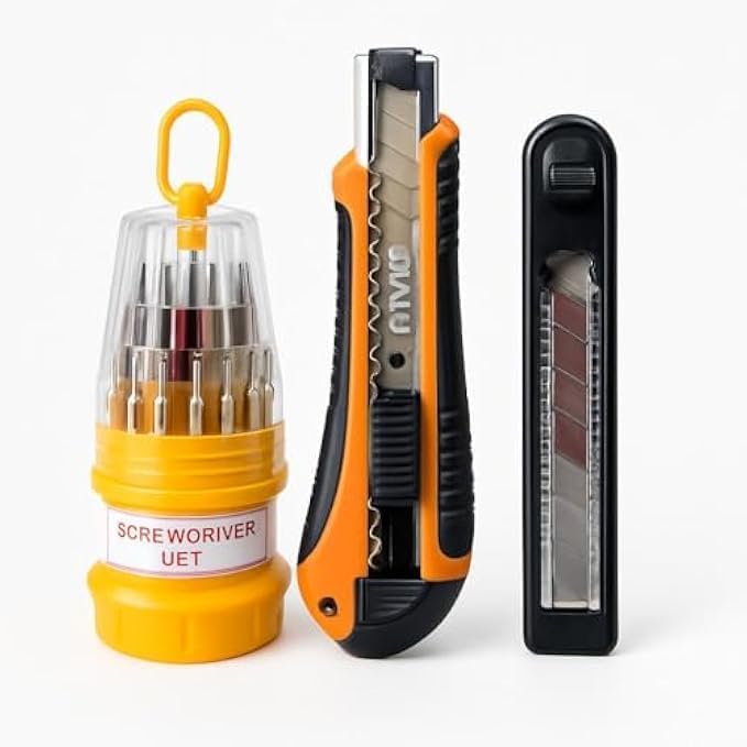 96 Pieces Screwdriver Tool Sets with 2 Blades (Multi-bit Screwdriver Kit for Home Repair – DIY – Electronics – Compact Carry Case – Ergonomic Handle)