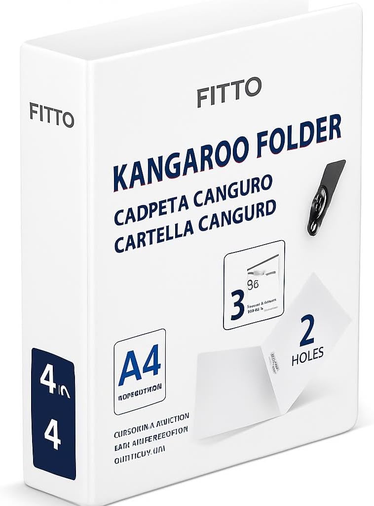 96 Pieces 2 Hole Document Folders for A4 Sheets (4 Inch Thickness Office Binder)