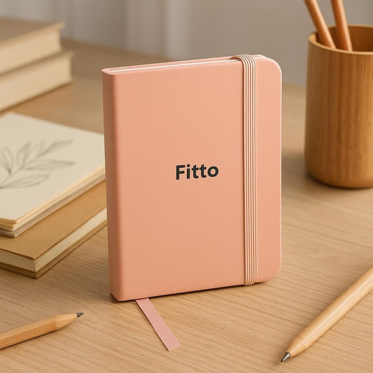 Customizable A6 Notebook Pink Cover 80gsm, 100 Sheets, 14.3x10.3cm