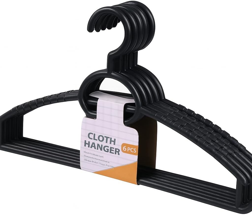 144 Pieces Plastic Hanger 3PC Sets for Clothes (Durable and Space-Saving Wardrobe Organizers)