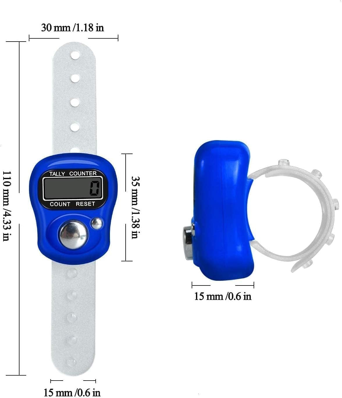 240 Pieces Multi-Functional Electronic Finger Counter 5-Digit LCD Display - EQ Clicker Mechanical Hand Tally Tasbih Digital Trackers for Muslim Prayer Counter - Mini Handheld Clicker