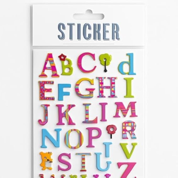 144 Pieces English Alphabet Stickers - Self-Adhesive Letter Stickers A-Zes for Kids (Classroom – Scrapbooking – Planners & Crafts – Peel and Stick Letter Decals)