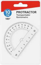 240 Pieces 180 Degree Protractor Half Circles (10cm – Clear Plastic Measuring Tool for Students and Professionals)