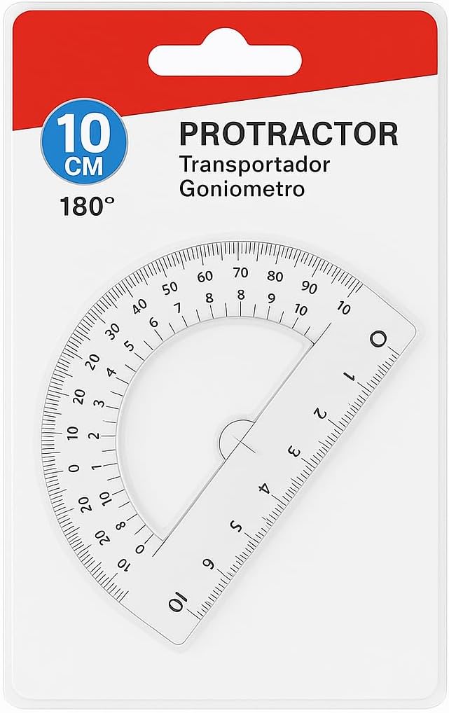 240 Pieces 180 Degree Protractor Half Circles (10cm – Clear Plastic Measuring Tool for Students and Professionals)
