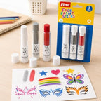 120 Pieces Face Paint Sticks (3-Piece Twist-Up Face and Body Paint Set in White – Black and Red for Parties – Festivals and Creative Makeup)