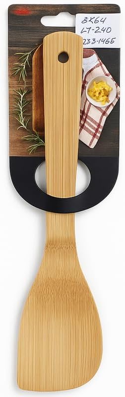 Bamboo Kitchen Serving Spoon for Cooking and Serving, Eco-Friendly Utensil, Heat Resistant, Non-Scratch