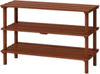 72 Pieces Wooden Shoe Racks (3 Layer – Coffee Brown – 74x26x48.5cm)