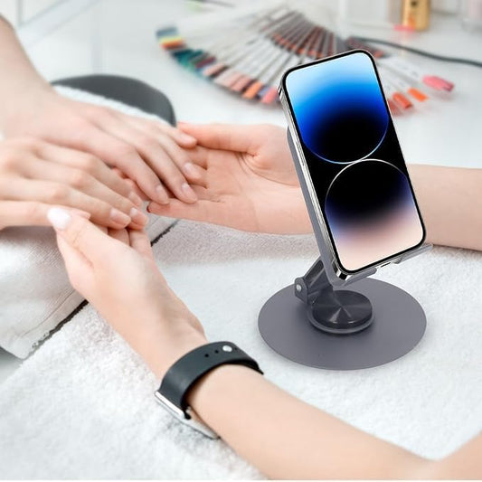 360-Degree Rotating Phone Stand For Desk - Adjustable Smartphone Holder for Home & Office