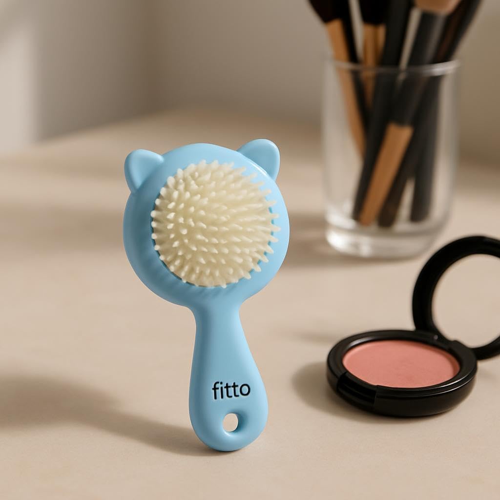 144 Pieces Cat Shaped Small Hair Brushes for Makeup (Assorted Colors)