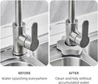 240 Pieces Flower Faucet Absorbent Sponge Set - Grey - 3 Pieces