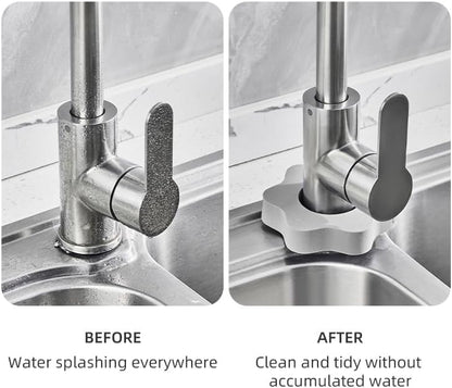 Flower Faucet Absorbent Sponge Set - Grey - 6 Pieces