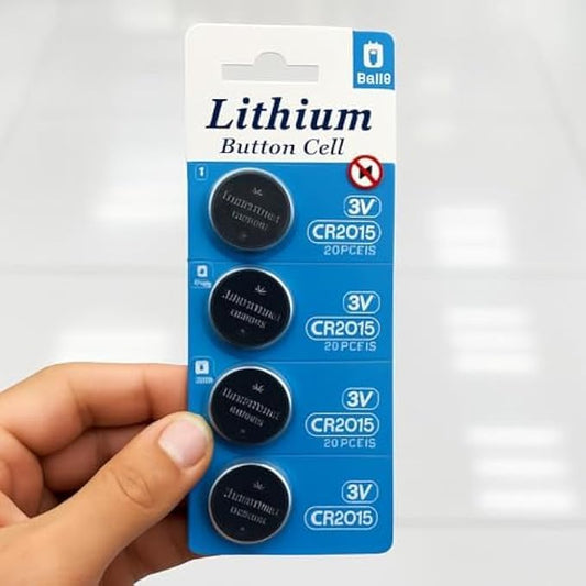 3V Lithium Button Cell Coin Battery Pack of 5 for Watches, Remotes, Key Fobs, Calculators, CMOS