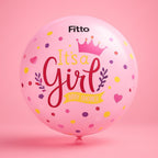 120 Pieces Transparent Balloon It's a Girls (12 inch Pink Color Party Decor)