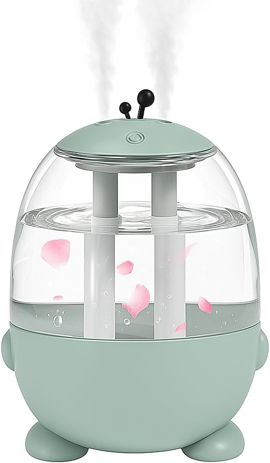 60 Pieces Humidifiers (Bedroom Desktop – USB – Night Light – Ultrasonic Mini Air – Adjustable Mist – Auto Shut-off – Green)