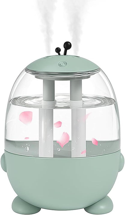 Humidifiers, Bedroom Desktop, USB, Night Light, Ultrasonic Mini Air, Adjustable Mist, Auto Shut-off, Green