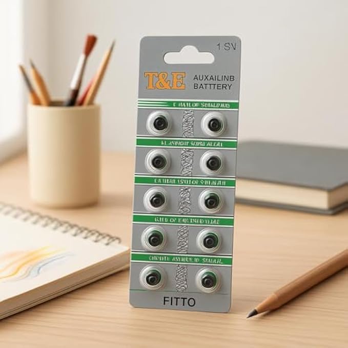 Alkaline Battery 1.55V Pack of 10 - Single-Use Dry Cell Batteries for Remote Controls, Toys, Flashlights, Cameras