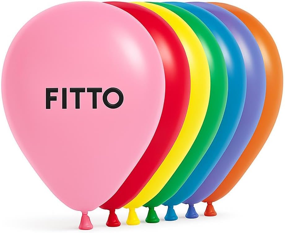 96 Pieces Multicolor Balloons Pack of 100s for Parties (Birthdays – Weddings – Celebrations – Events – Helium & Air Compatible – Latex Decoration)