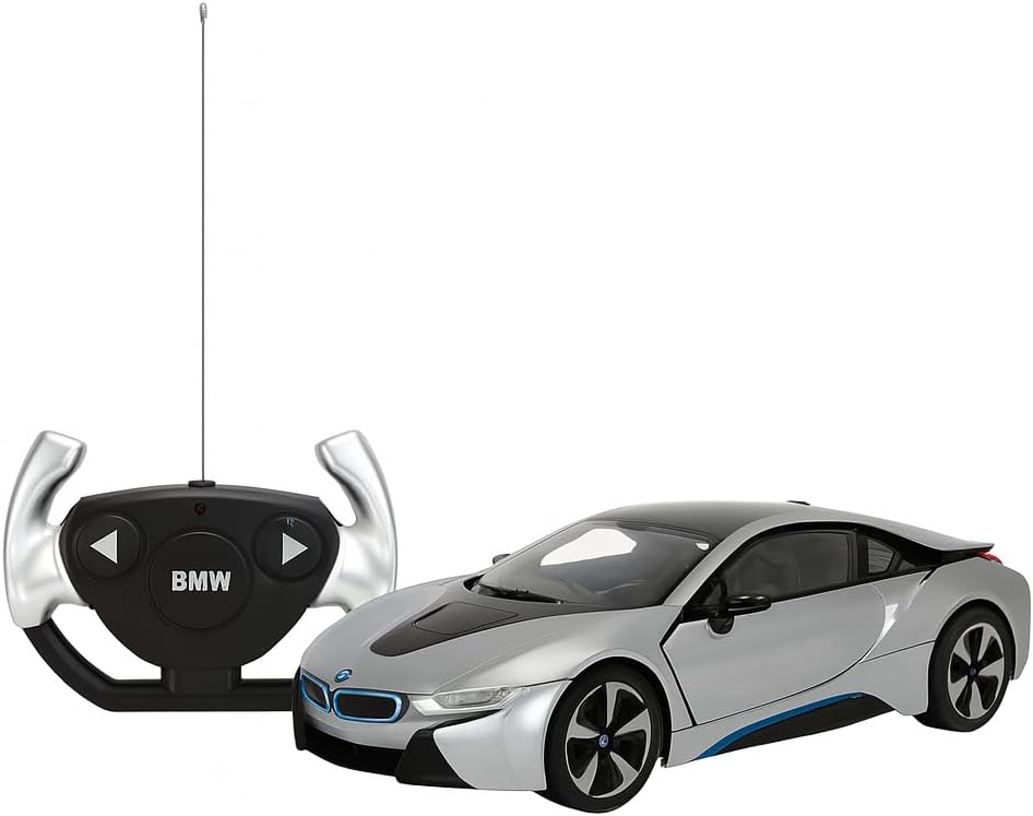 72 Pieces Radio Control 1:14 BMW i8 Car - Black | High-Performance Remote Control Sports Car Model | Authentic BMW Replicas with Full Function R/C Controls (LED Lights – and Realistic Detailing)