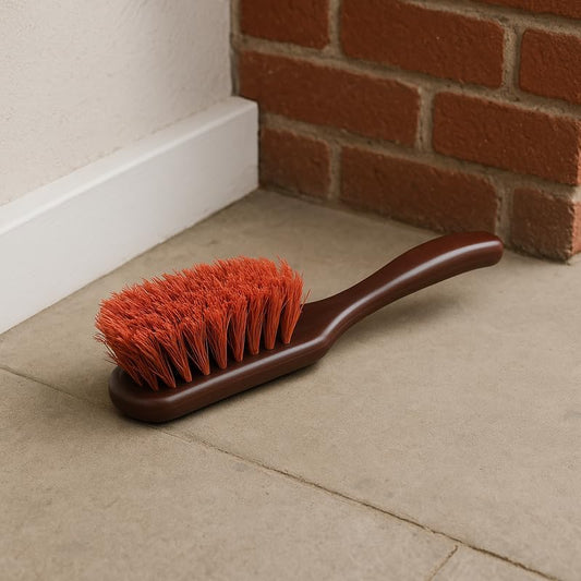 Small Brown Wooden Hand Brush for Cleaning and Dusting