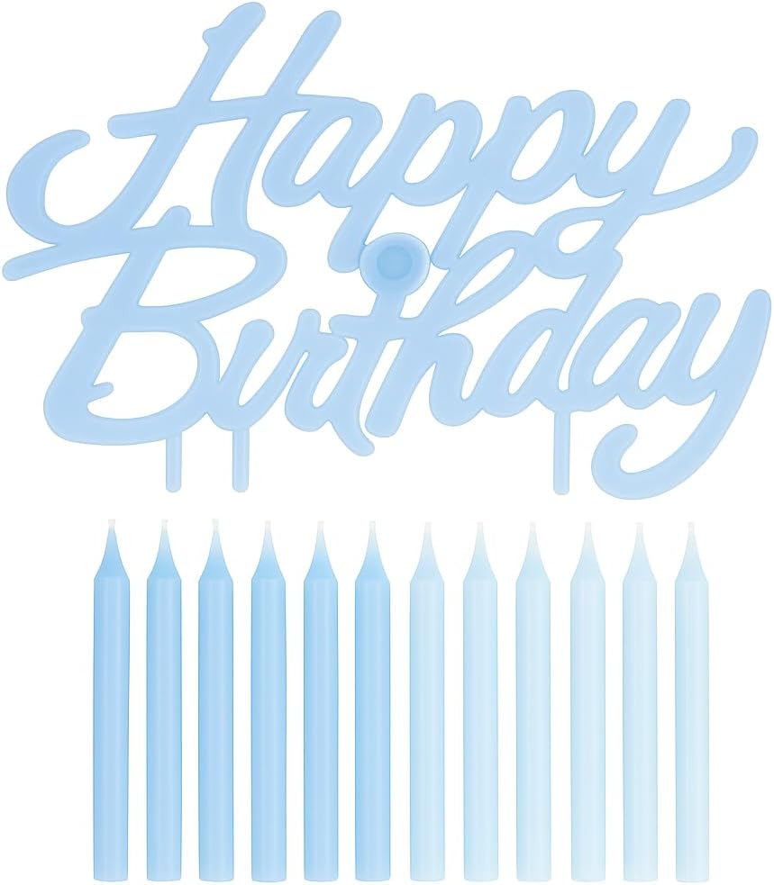 Blue Birthday Party Candle for Table Top Decoration – Ideal for Birthday Parties, Event Decor, Celebrations, & Special Occasions