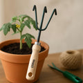 96 Pieces Hand Cultivators with Wooden Handle and Metal Prongs for Gardening